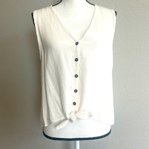 Cream colored sleeveless top